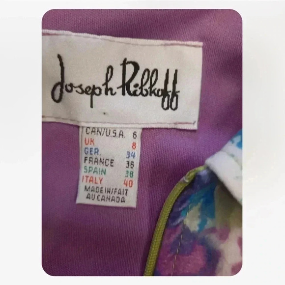 Joseph Ribkoff Water  Colour Lined jacket With 3/4 Length Rolled Sleeve 6 - Picture 11 of 11